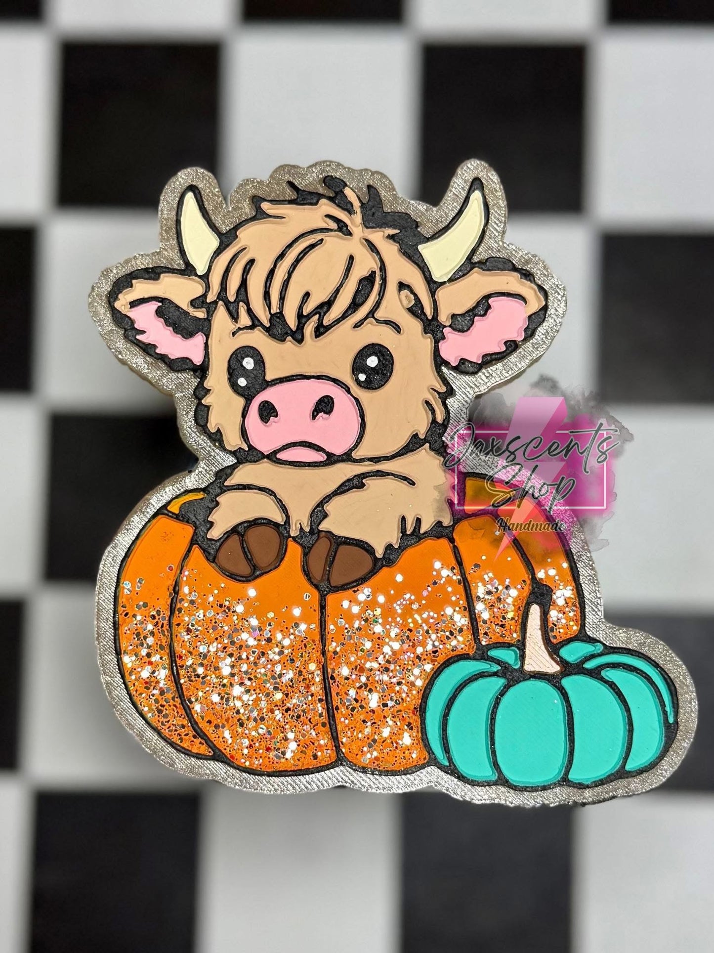 Highland in a pumpkin Mold