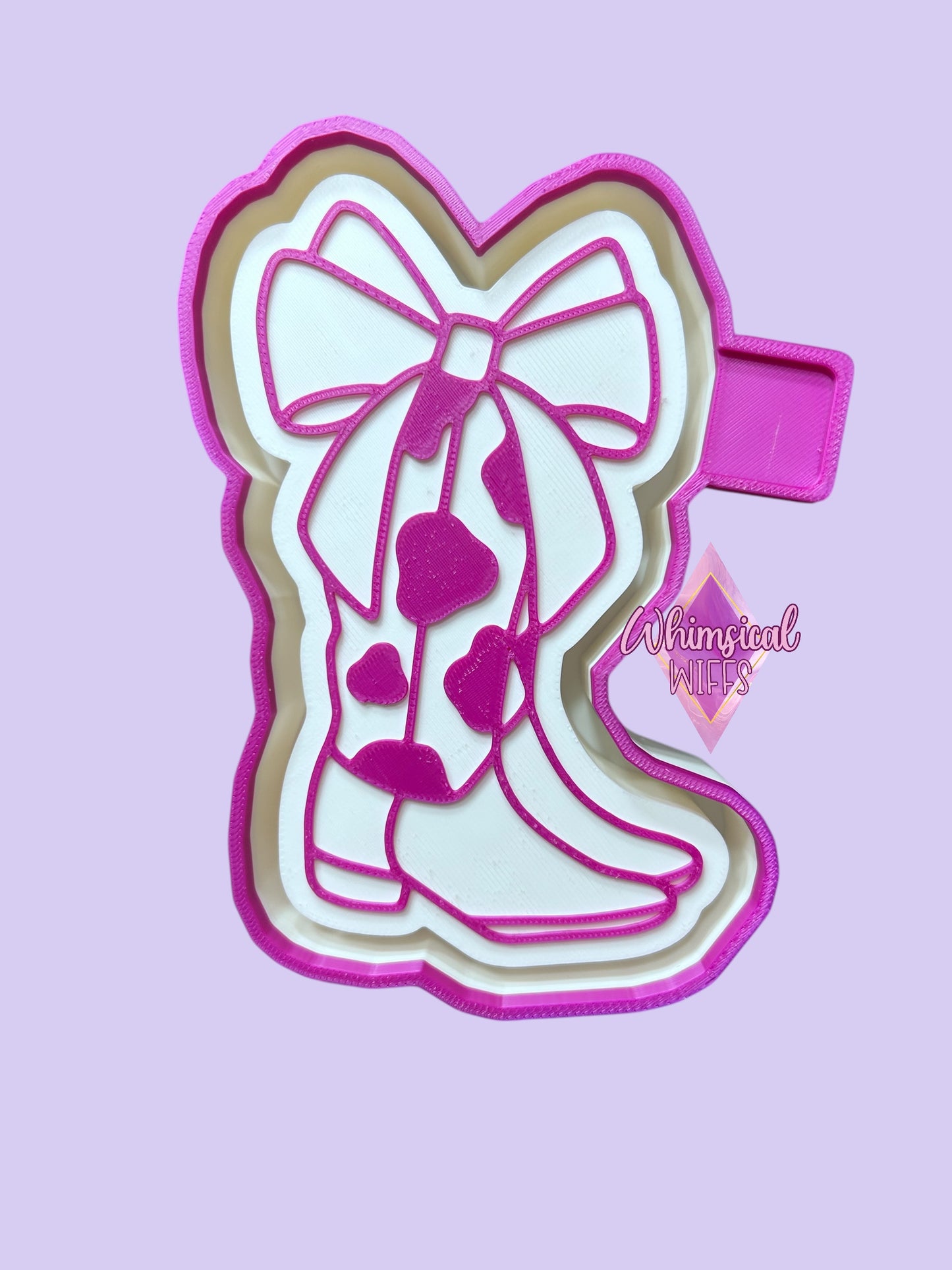 Cowprint Boots with Bow Mold