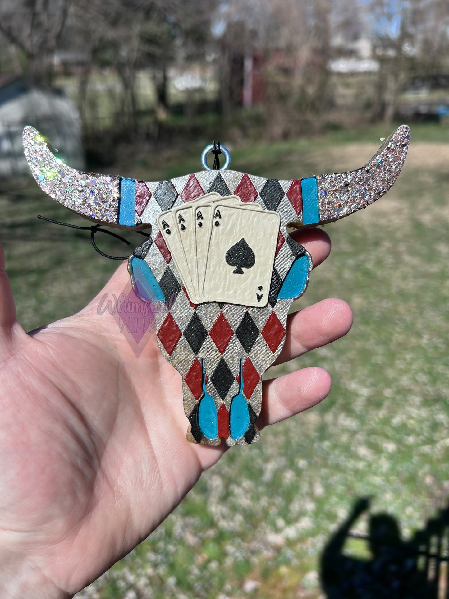 Casino Royale Bull Skull Freshie