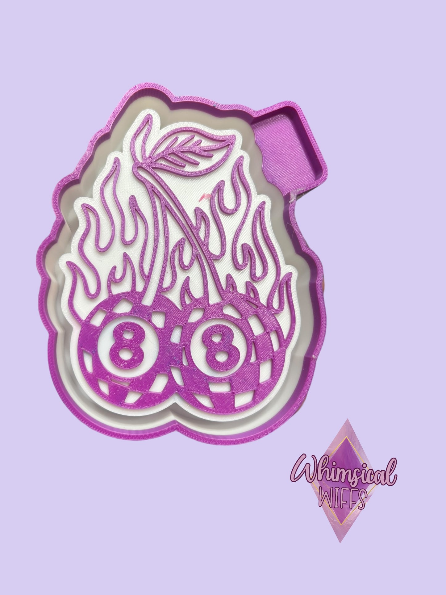 Flaming Checkered 8 balls Mold