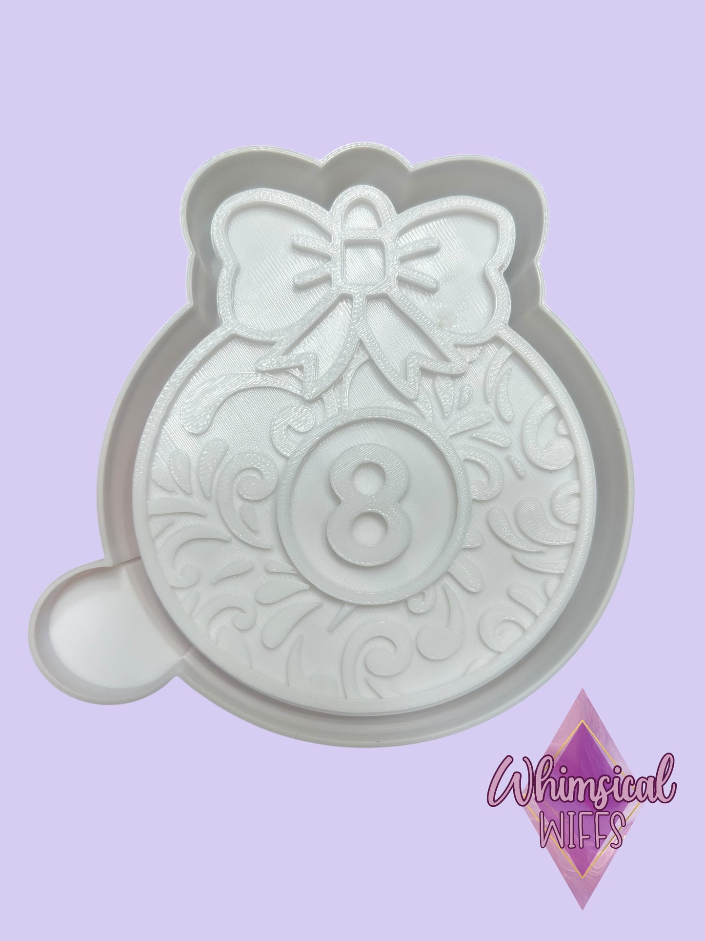 Leathered 8 ball ornament Mold