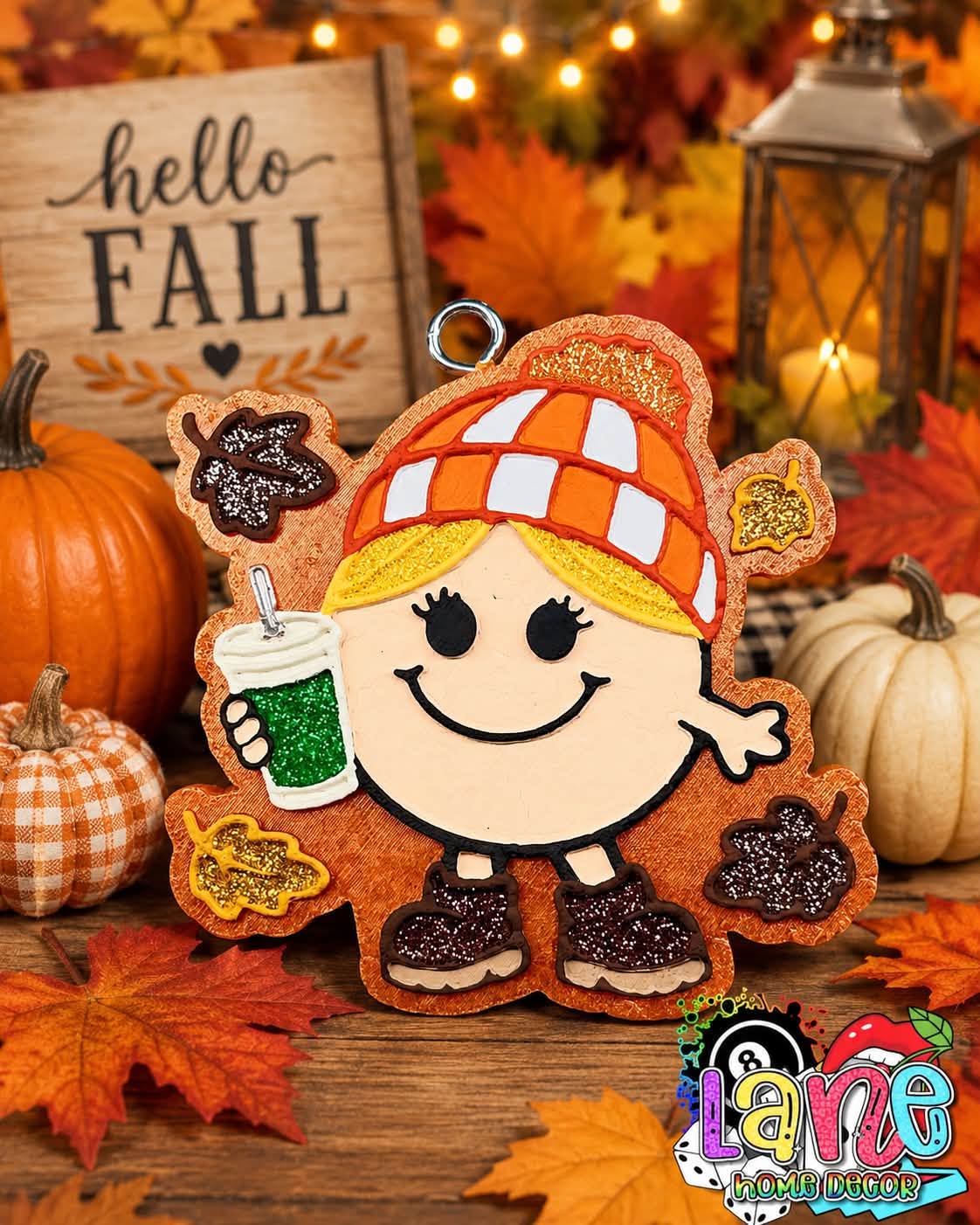 Decorated Little Miss Fall Vibes freshie example.