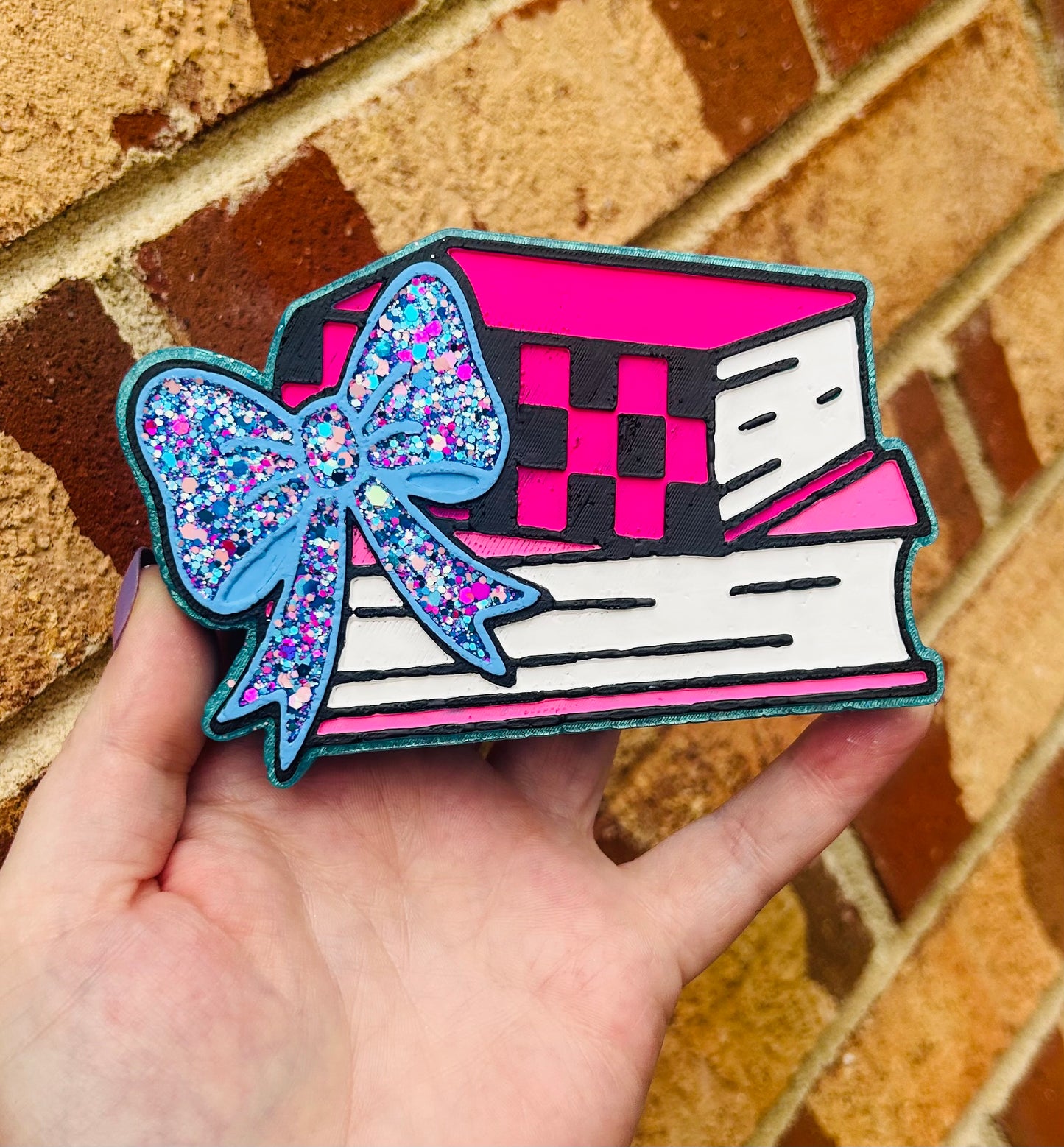 Checkered Book Freshie