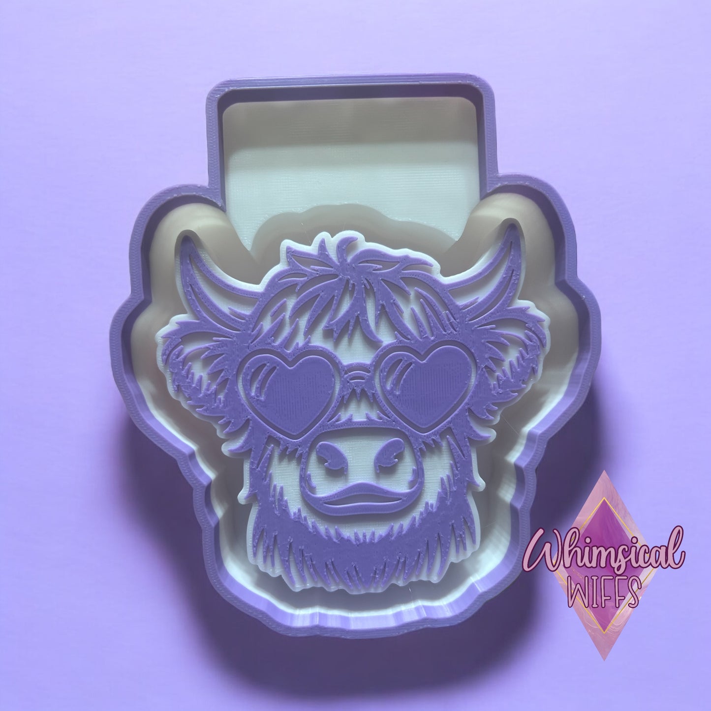 Highland cow with glasses Mold
