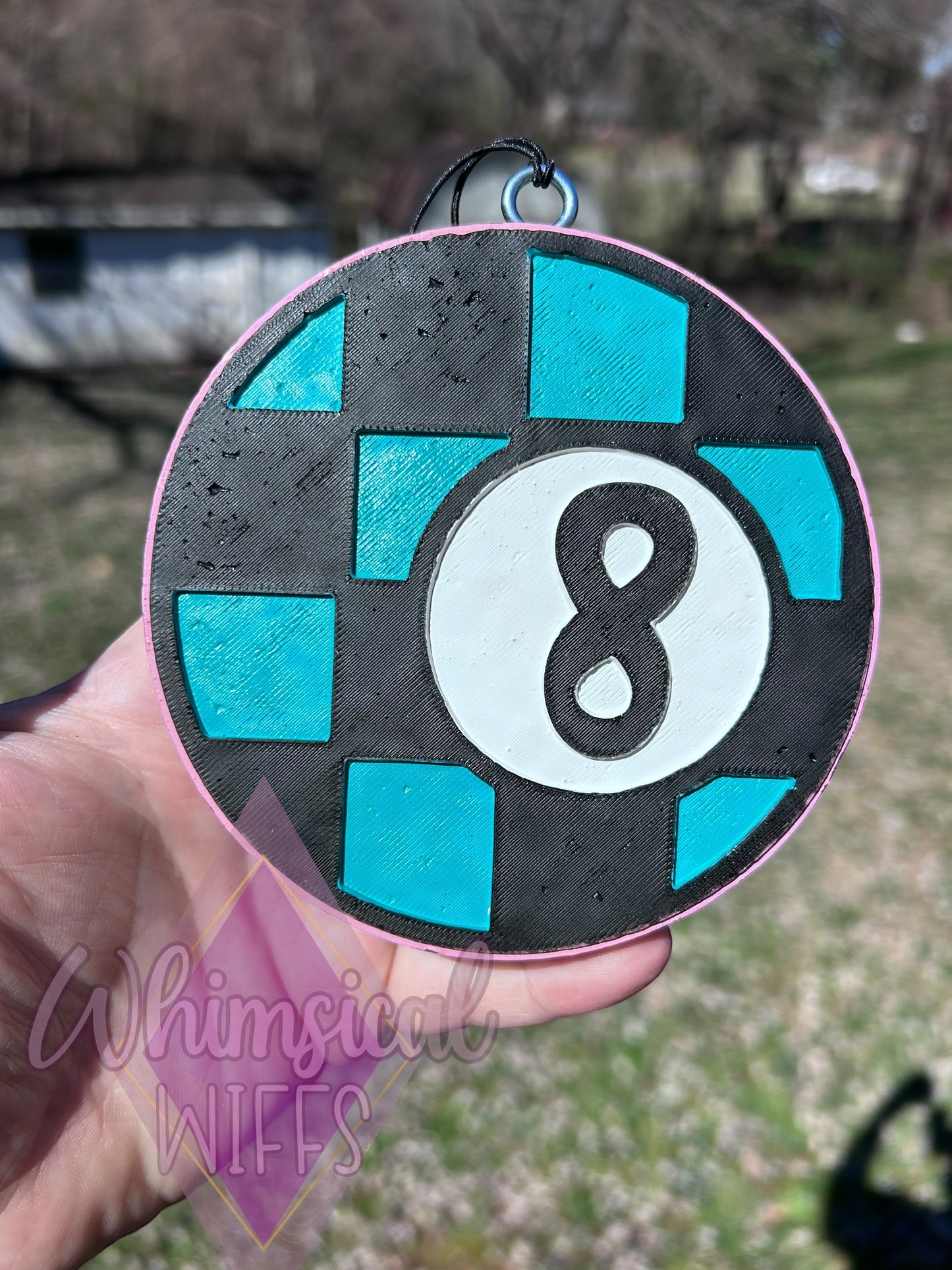 Checkered 8 ball Freshie