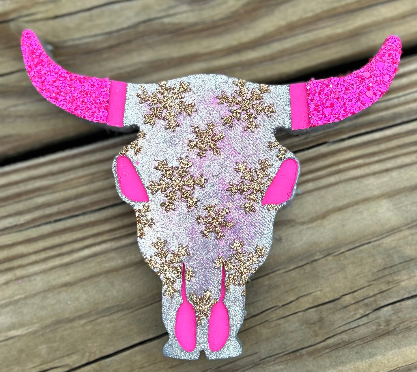 Snowflake Bull Skull Freshie