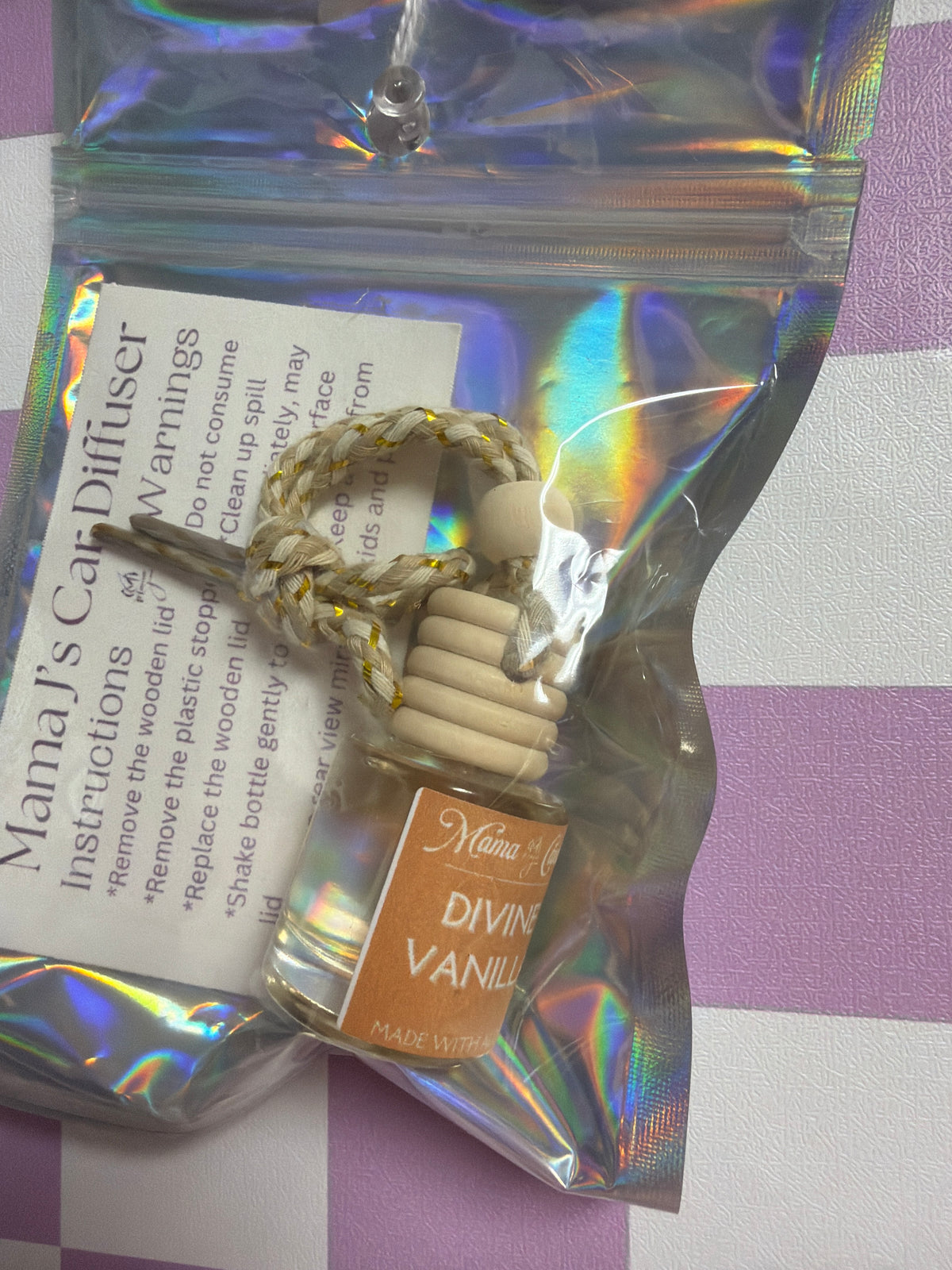 Divine Vanilla Car Diffuser from Mama J Candles