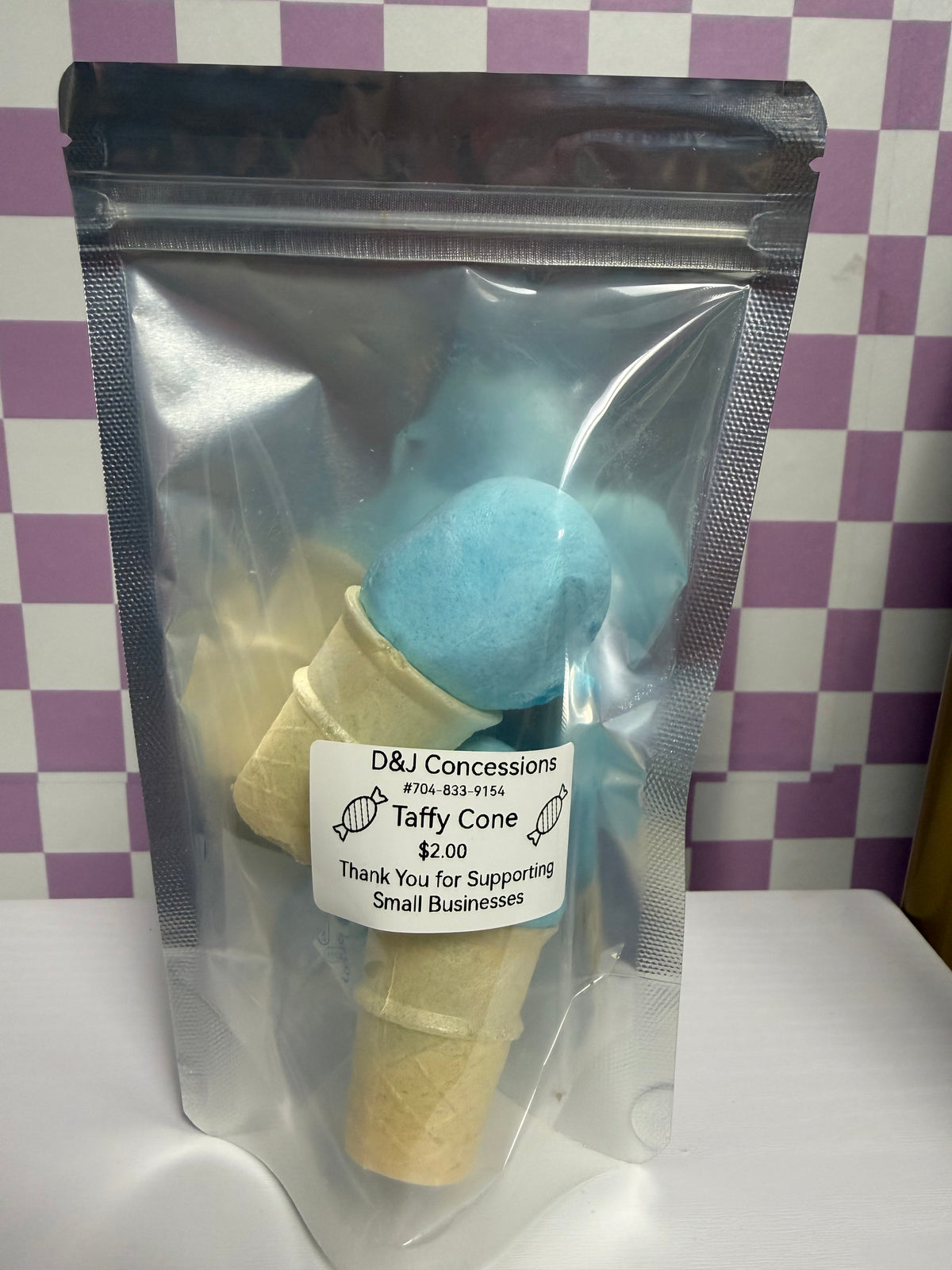 Freeze-Dried Two-Taffy Cone