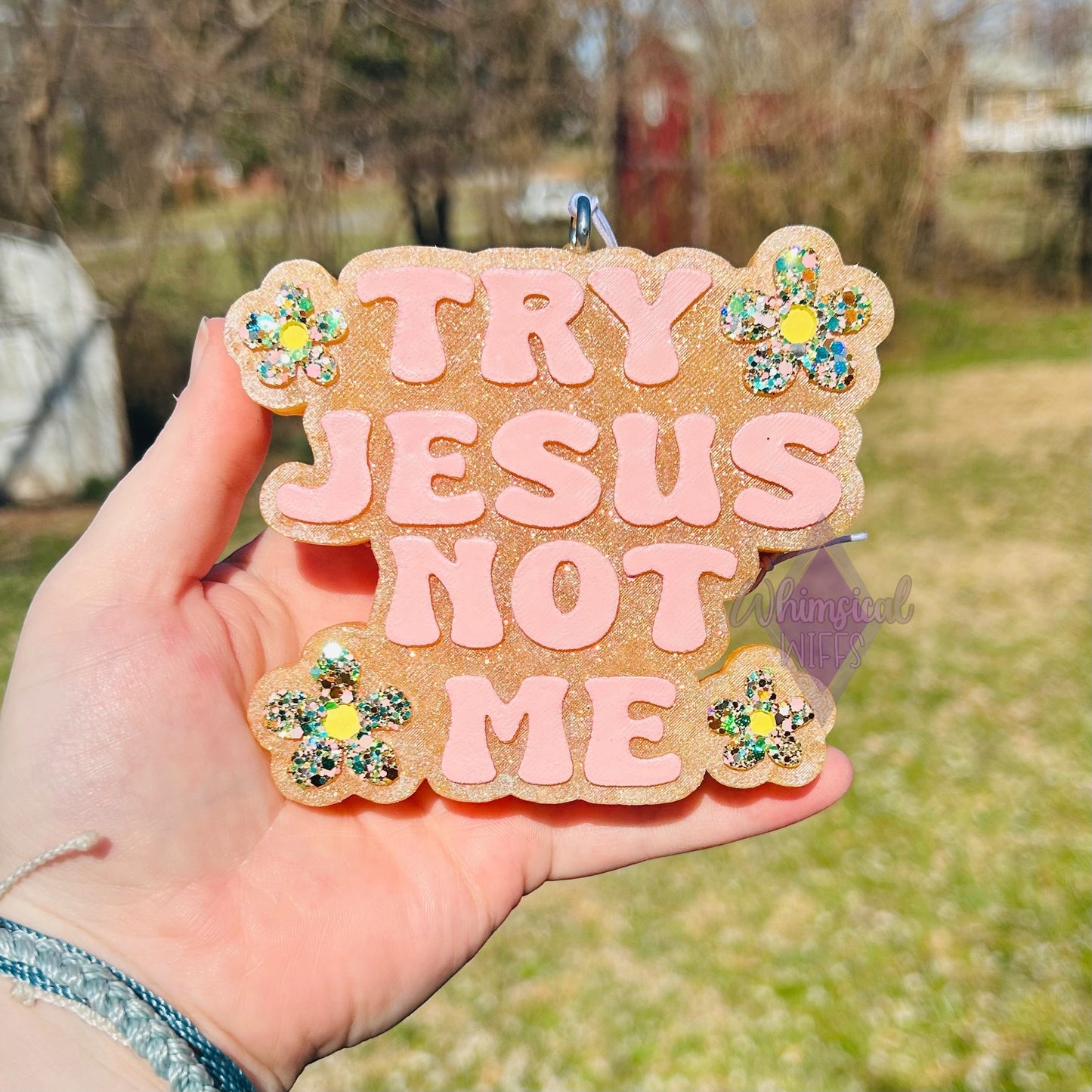 Try Jesus Not Me Freshie