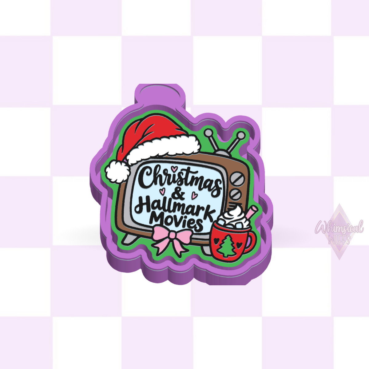 Design preview of Christmas Movies silicone freshie mold