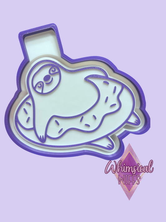 Sloth in donut floatie Mold