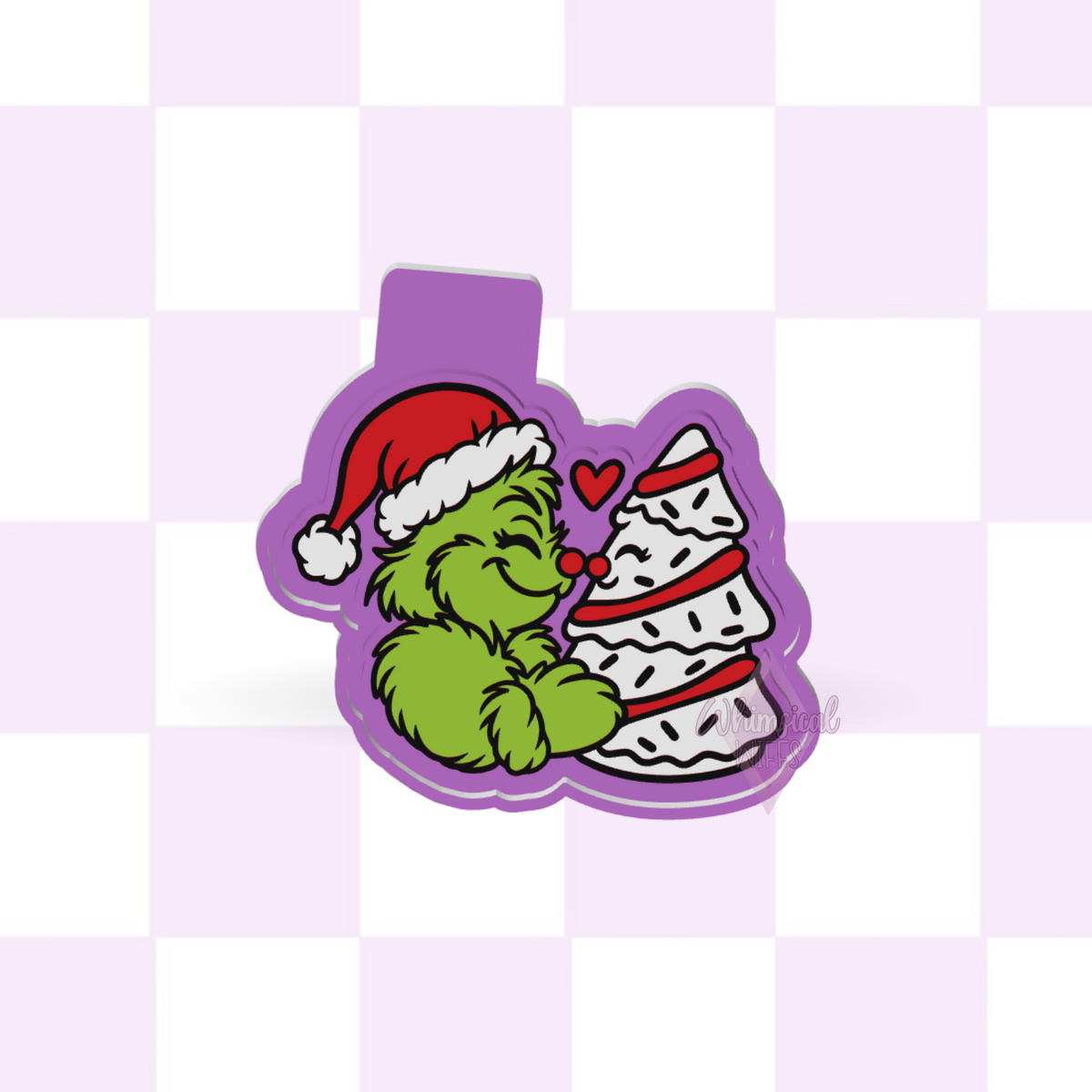Design preview of Green Dude Tree Cake silicone freshie mold