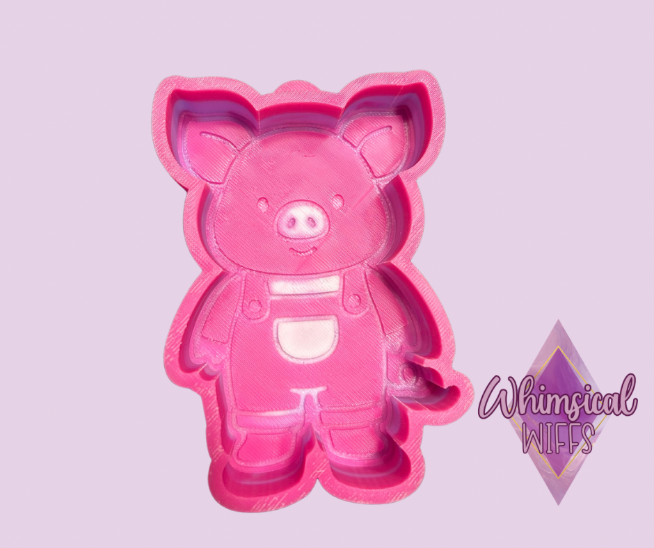 Pig in Overalls Mold