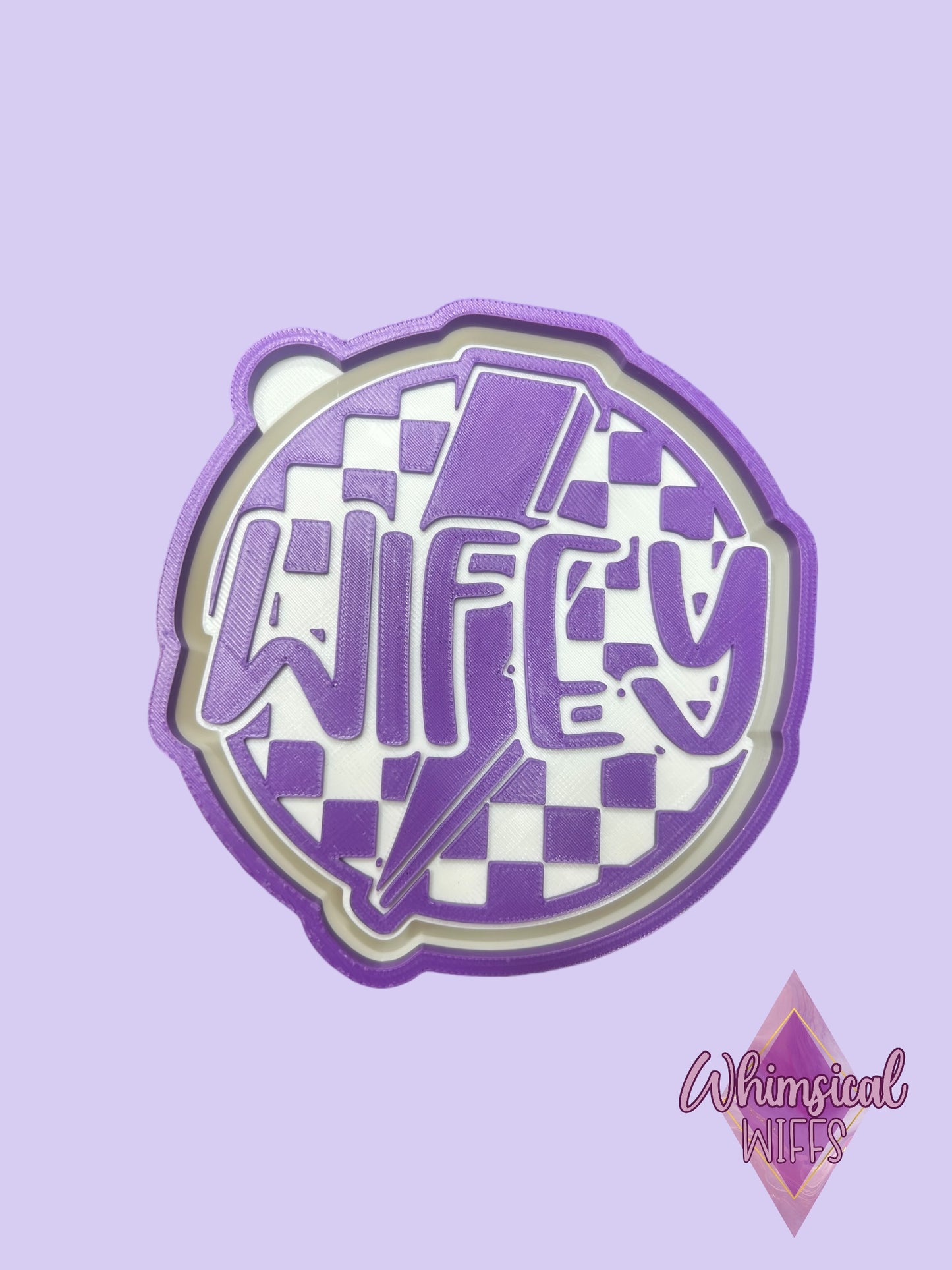 Checkered Wifey Circle Mold