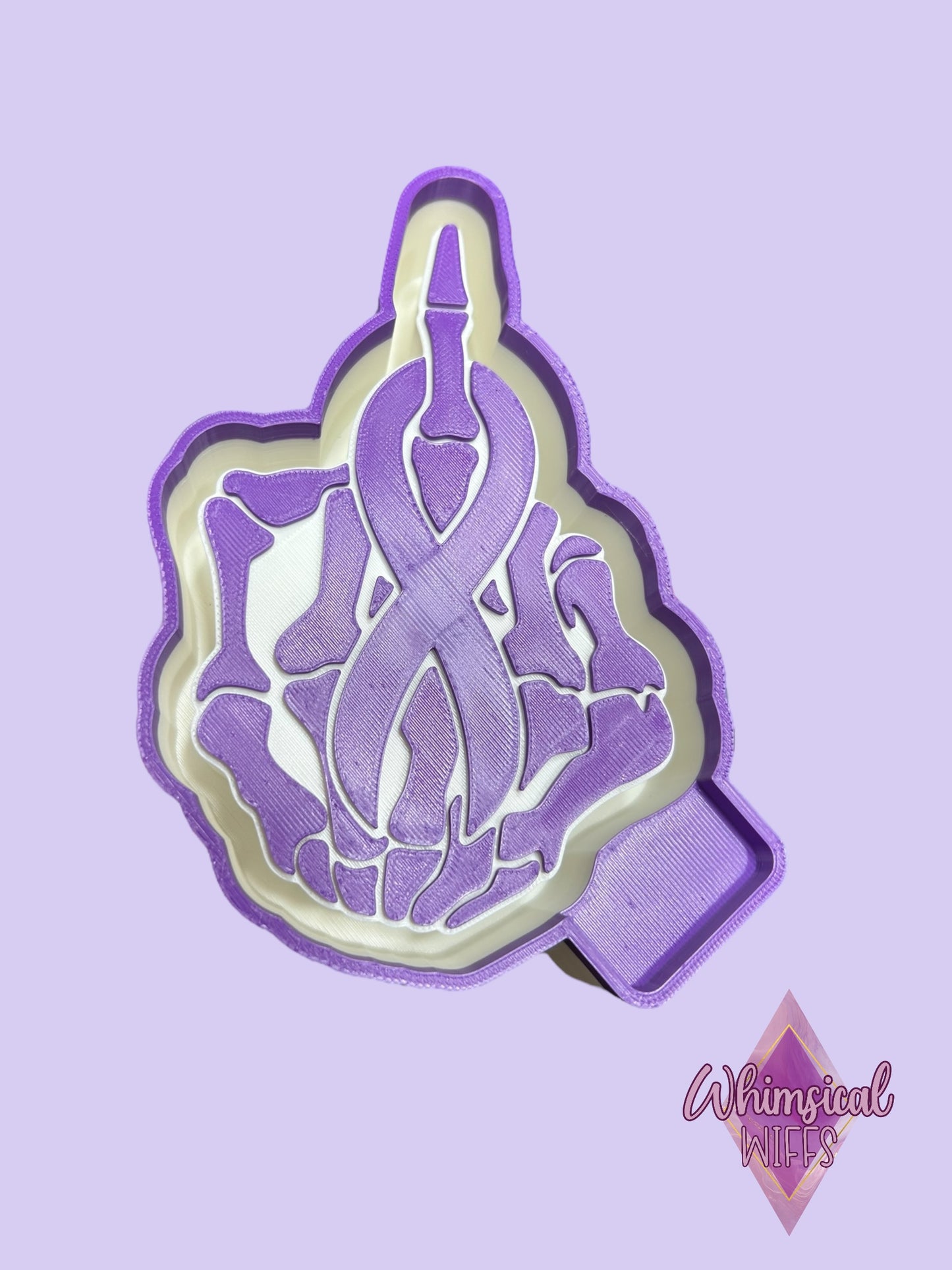 Skelly middle finger cancer awareness Mold