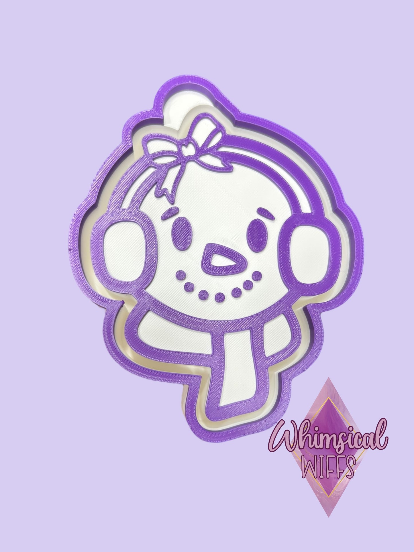 snowman with bow Mold