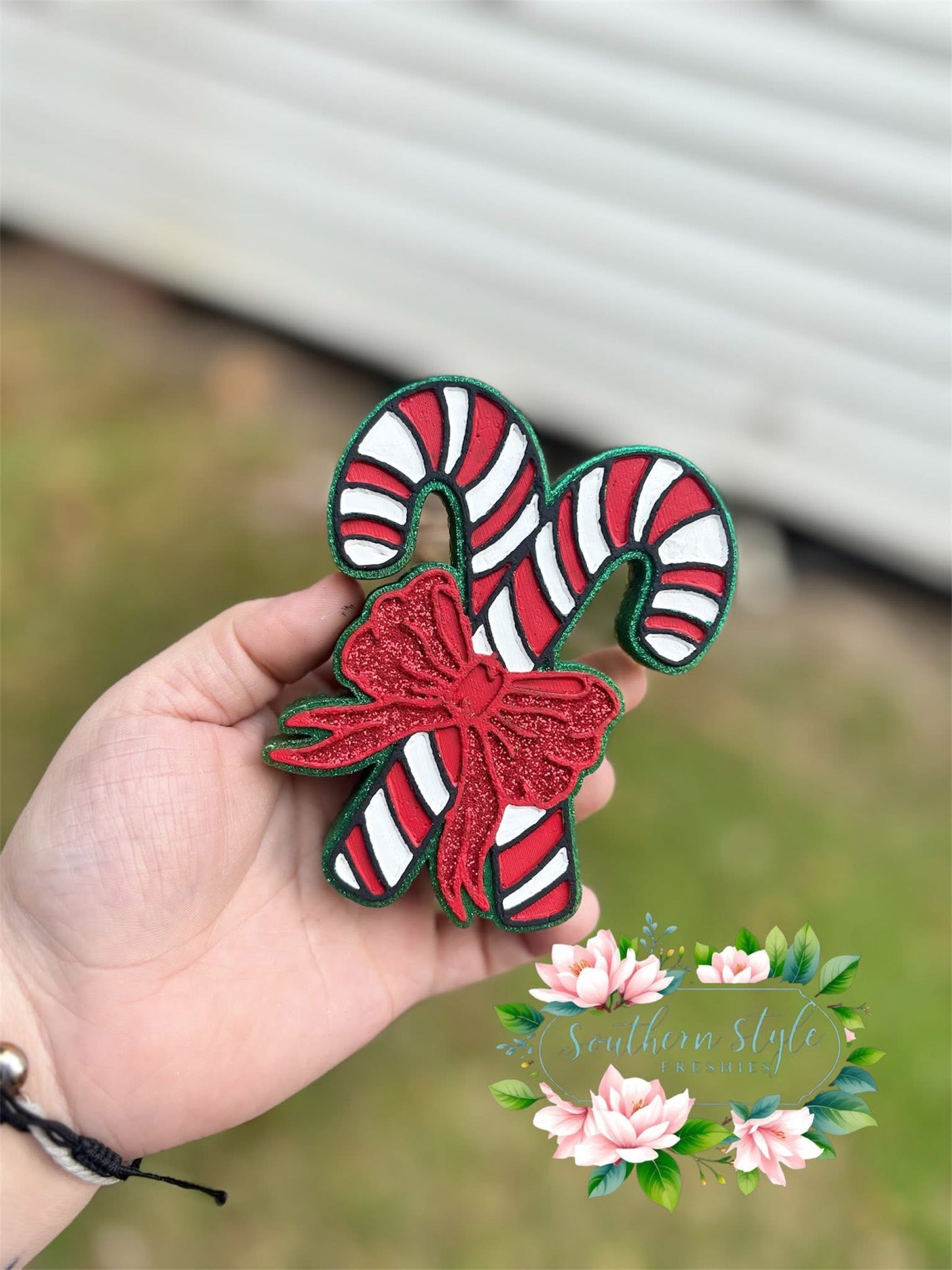 Candy Canes with Bow mold
