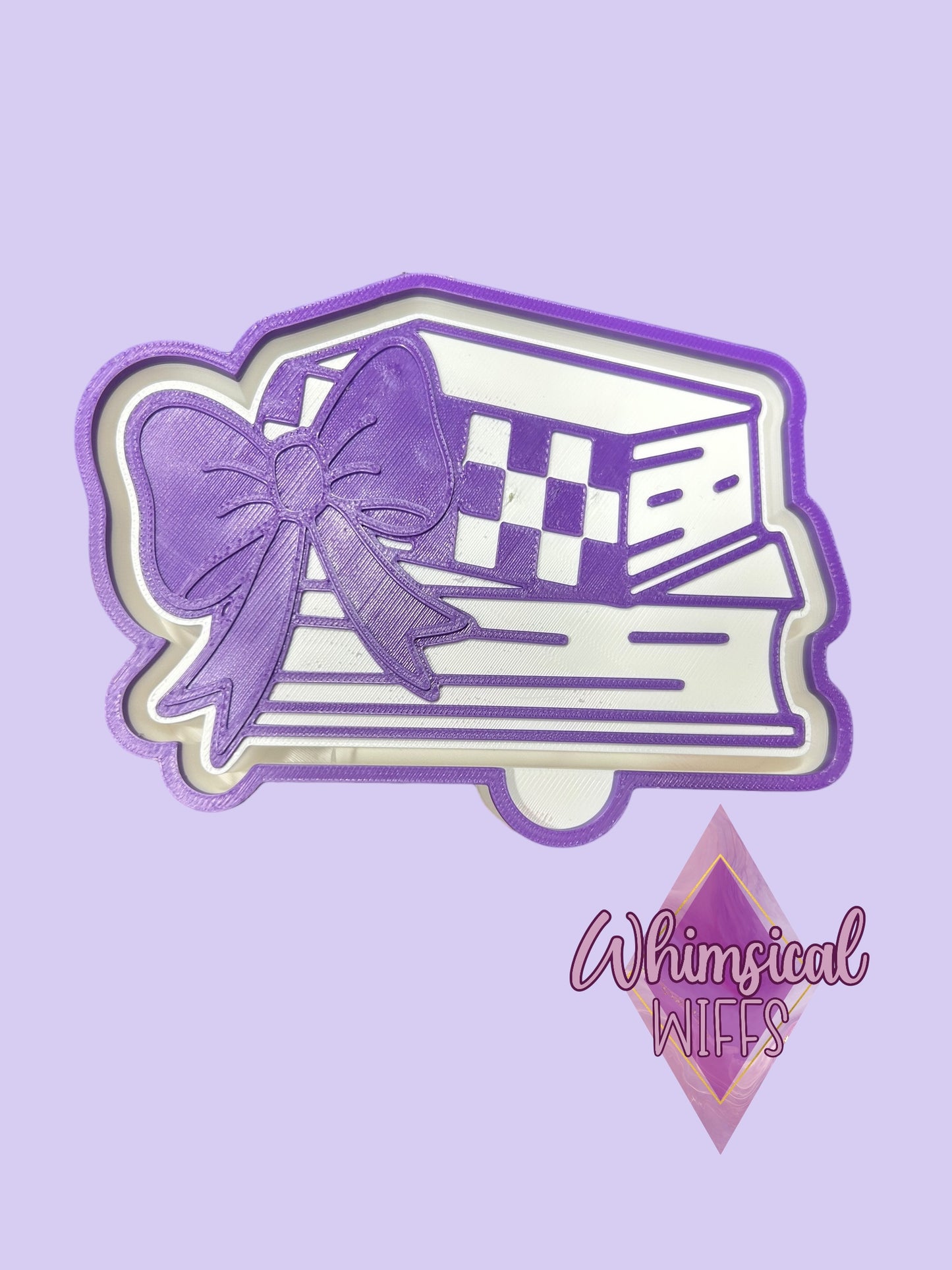 Checkered Books with Bow Mold