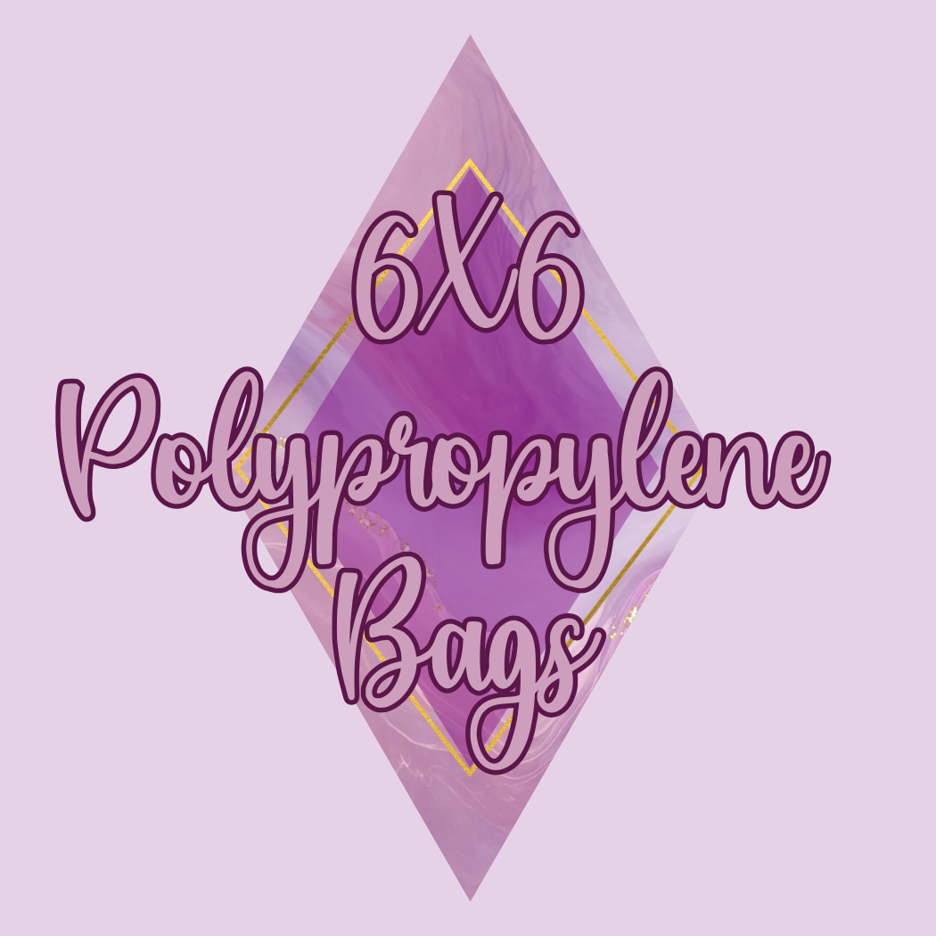 6x6 Crystal Clear Polypropylene Bags 2 Mil.