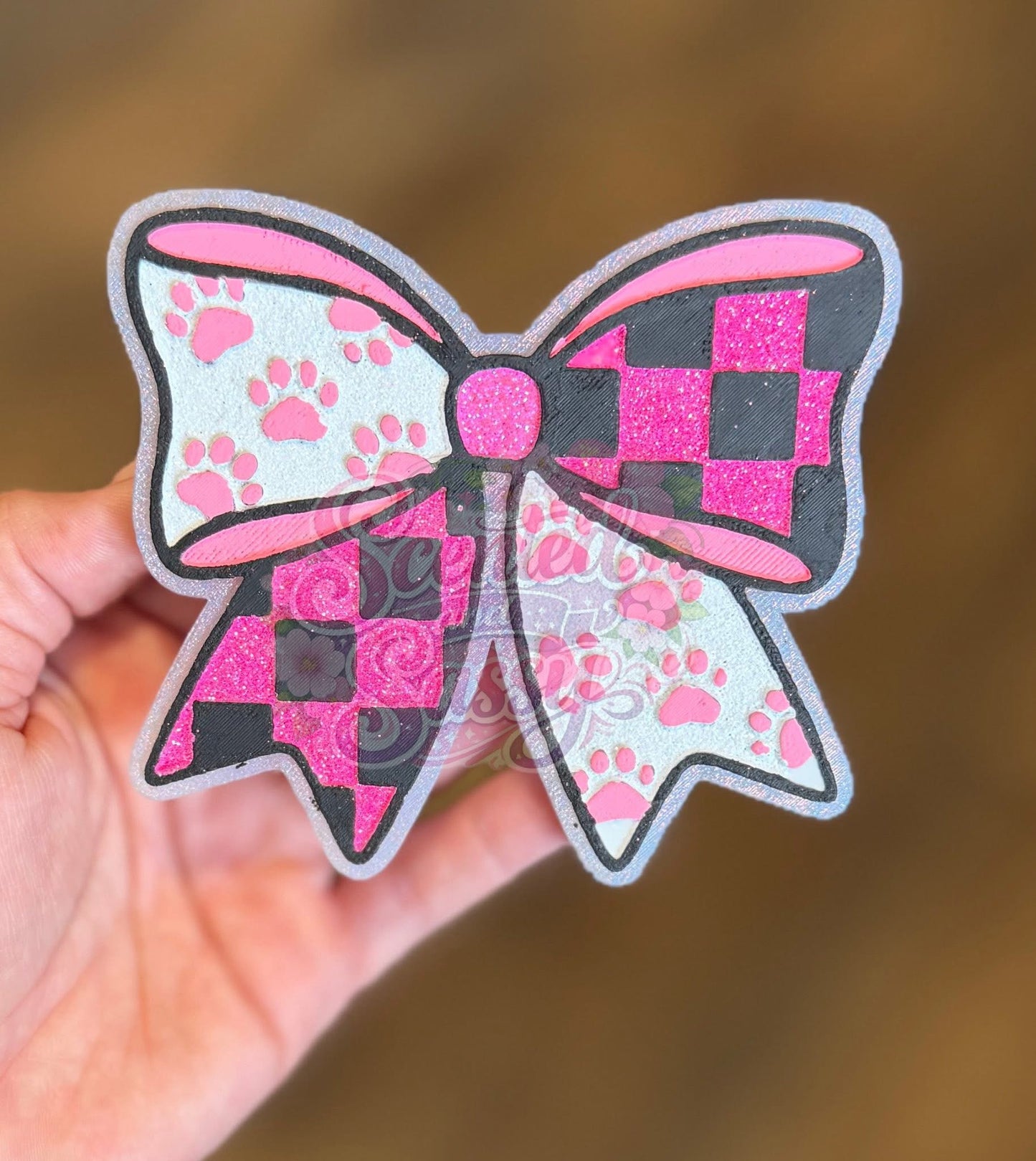 Paw Print Bow Mold