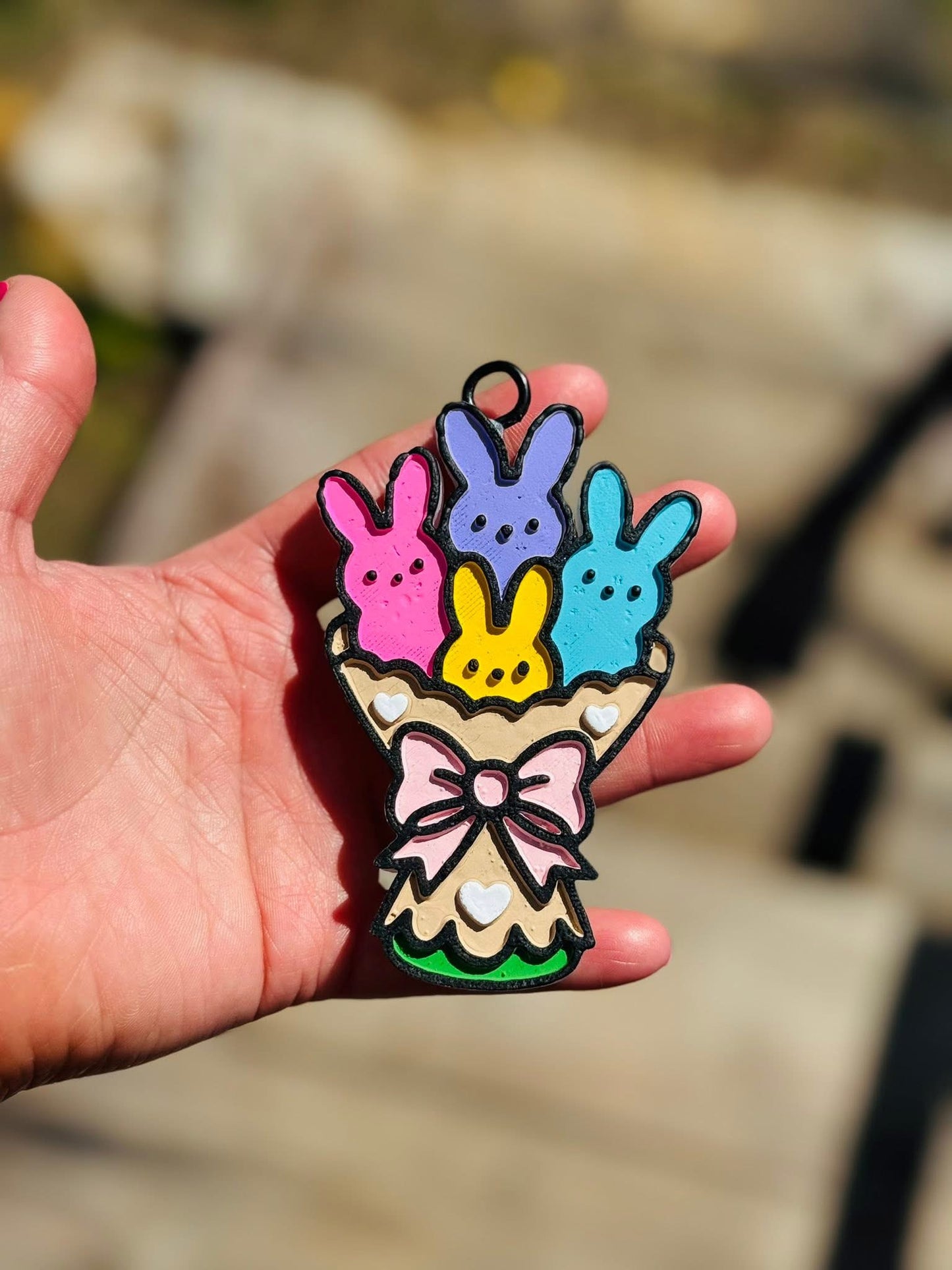 Bunny Peeps Bouquet with Bow Mold