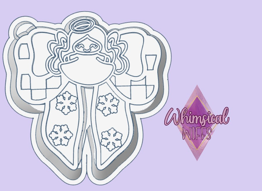 Checkered Angel Bow Mold