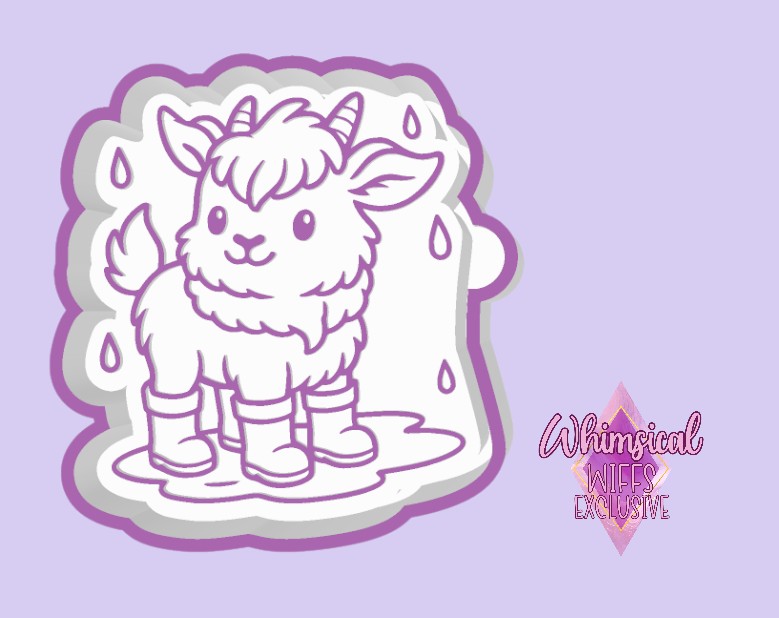 Goat in Rain boots Mold