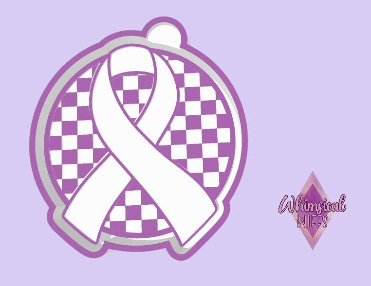Checkered Awareness Ribbon Mold
