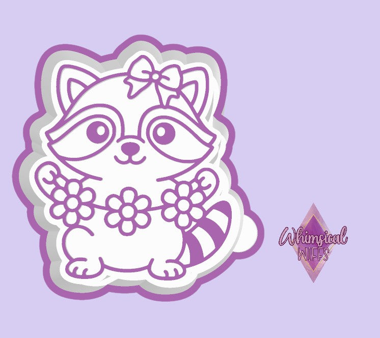 Raccoon with flowers Mold