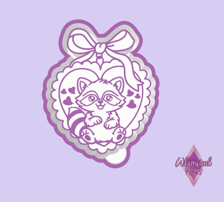 Raccoon Heart Locket Mold