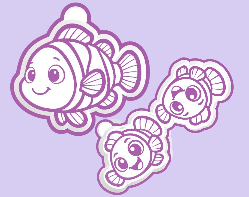 Cute Clownfish Full size & Vent Combo Molds