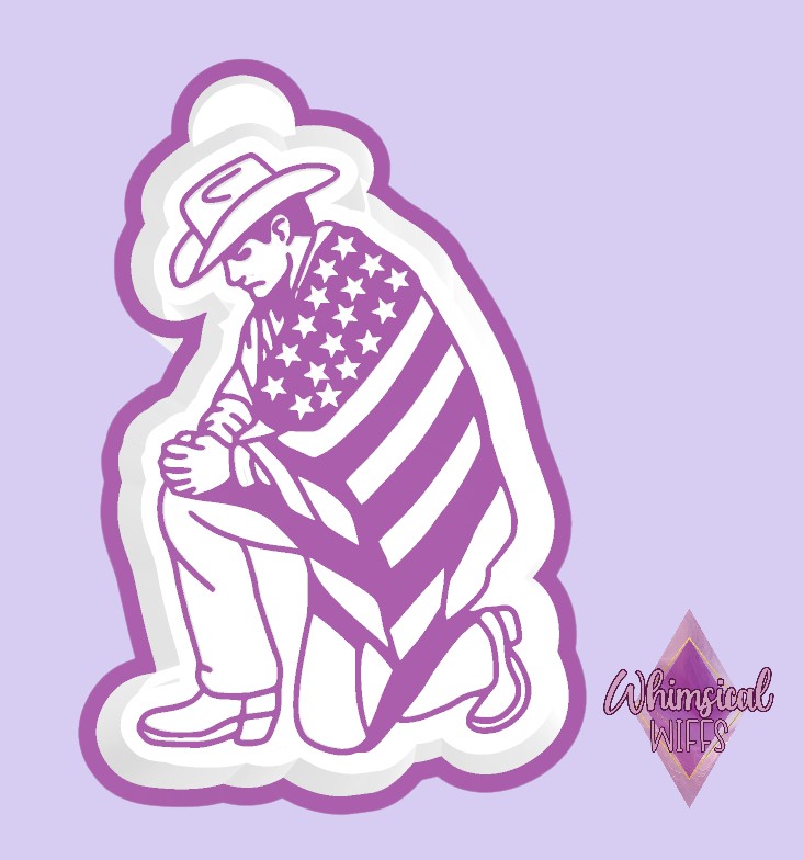 Patriotic Kneeling Cowboy Mold