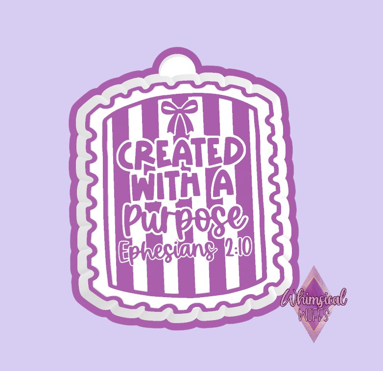 Ephesians 2:10 Striped Stamp Mold