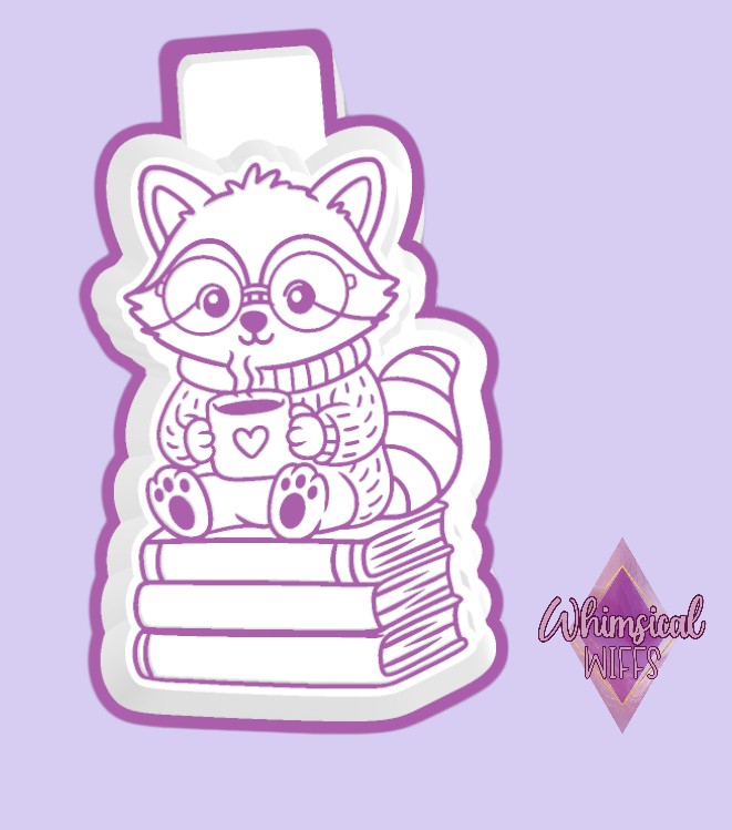 Fall Bookish Raccoon Mold