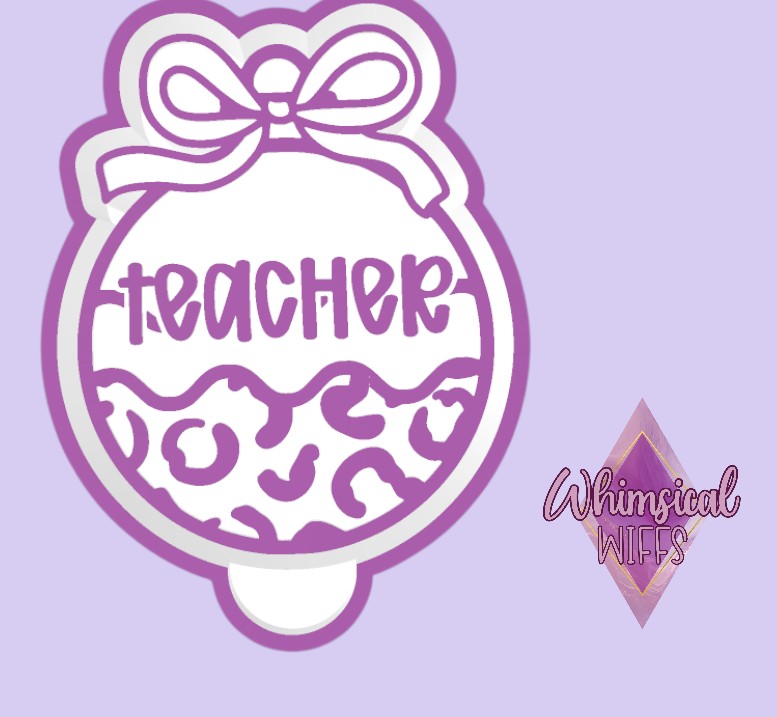 Teacher Leopard Ornament Mold