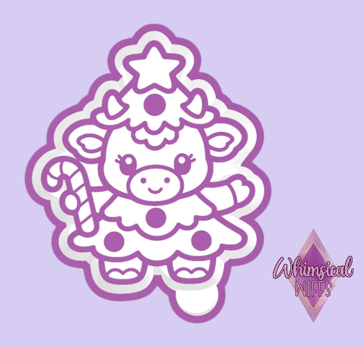 Christmas Tree Highland Cow Mold