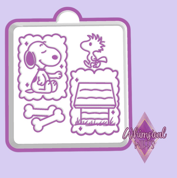Cutesy Snoopy Frame Mold