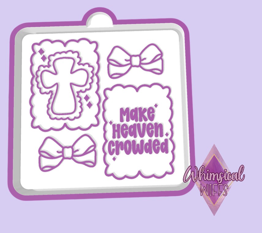 Make Heaven Crowded Cutesy Frame freshie mold design.