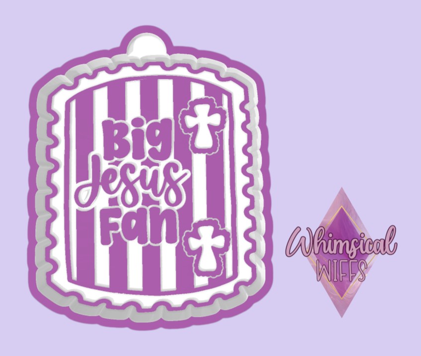 Big Jesus Fan Striped Stamp Mold