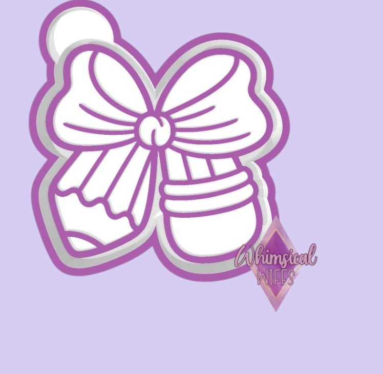 Pencil Bow freshie mold design.