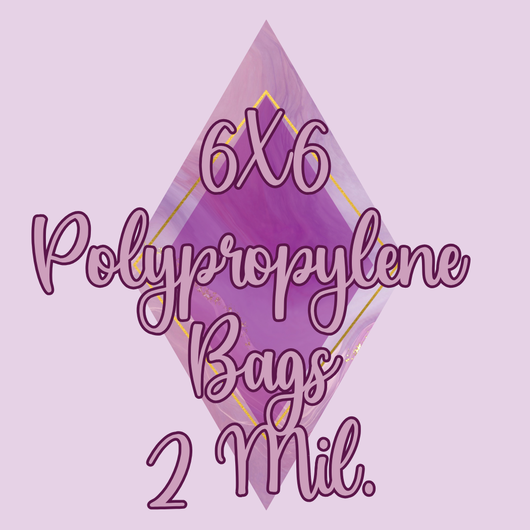 6x6 Crystal Clear Polypropylene Bags 2 Mil.