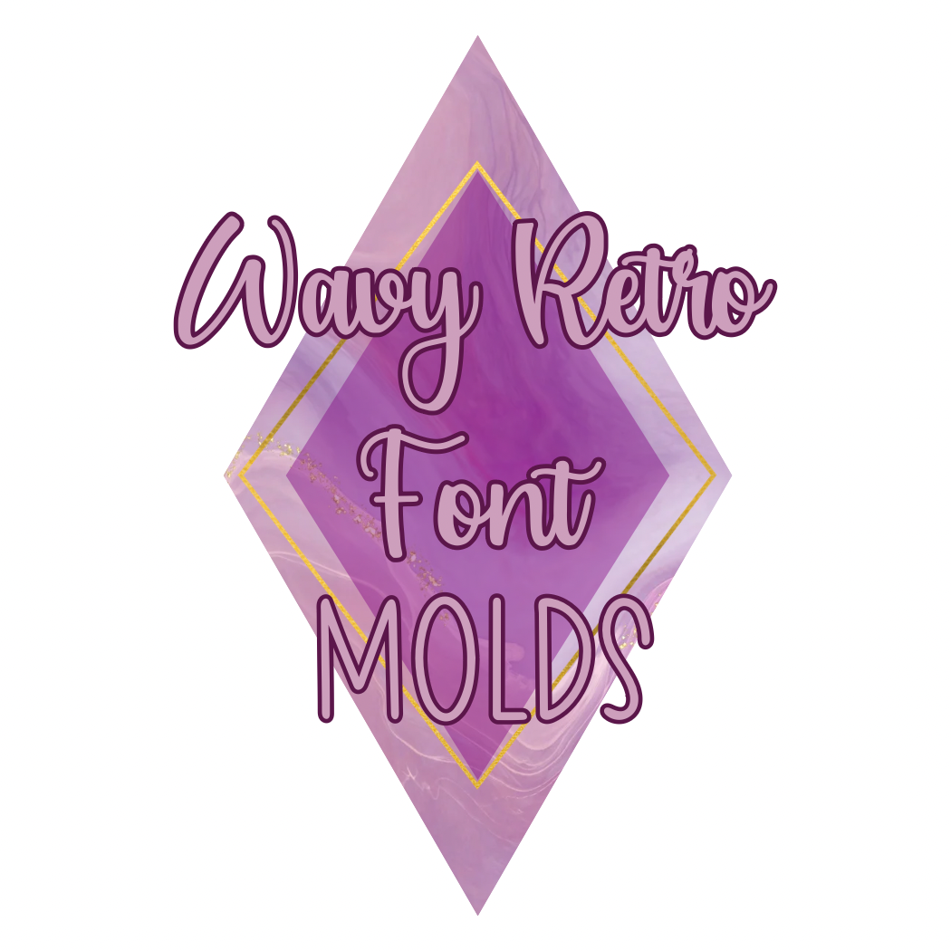 Wavy Retro Font Molds – Whimsical Wiffs Freshie Molds & More