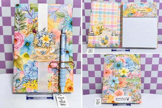 Floral and Plaid Notebook by Grace in the Margins