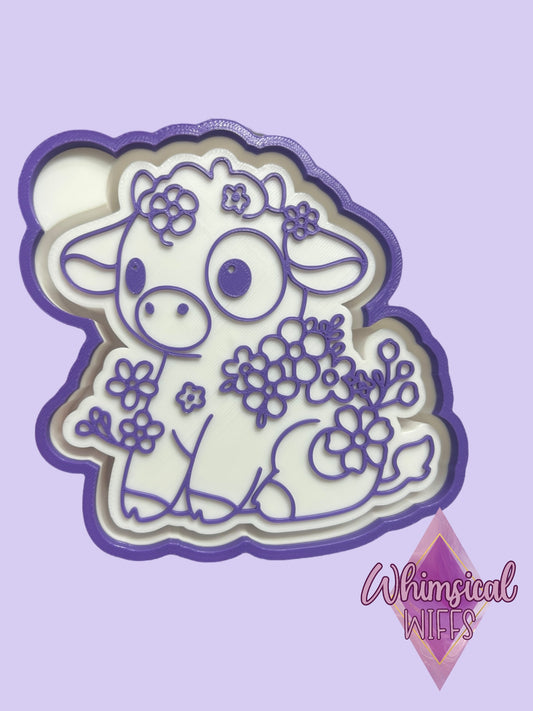 Floral Cow Mold
