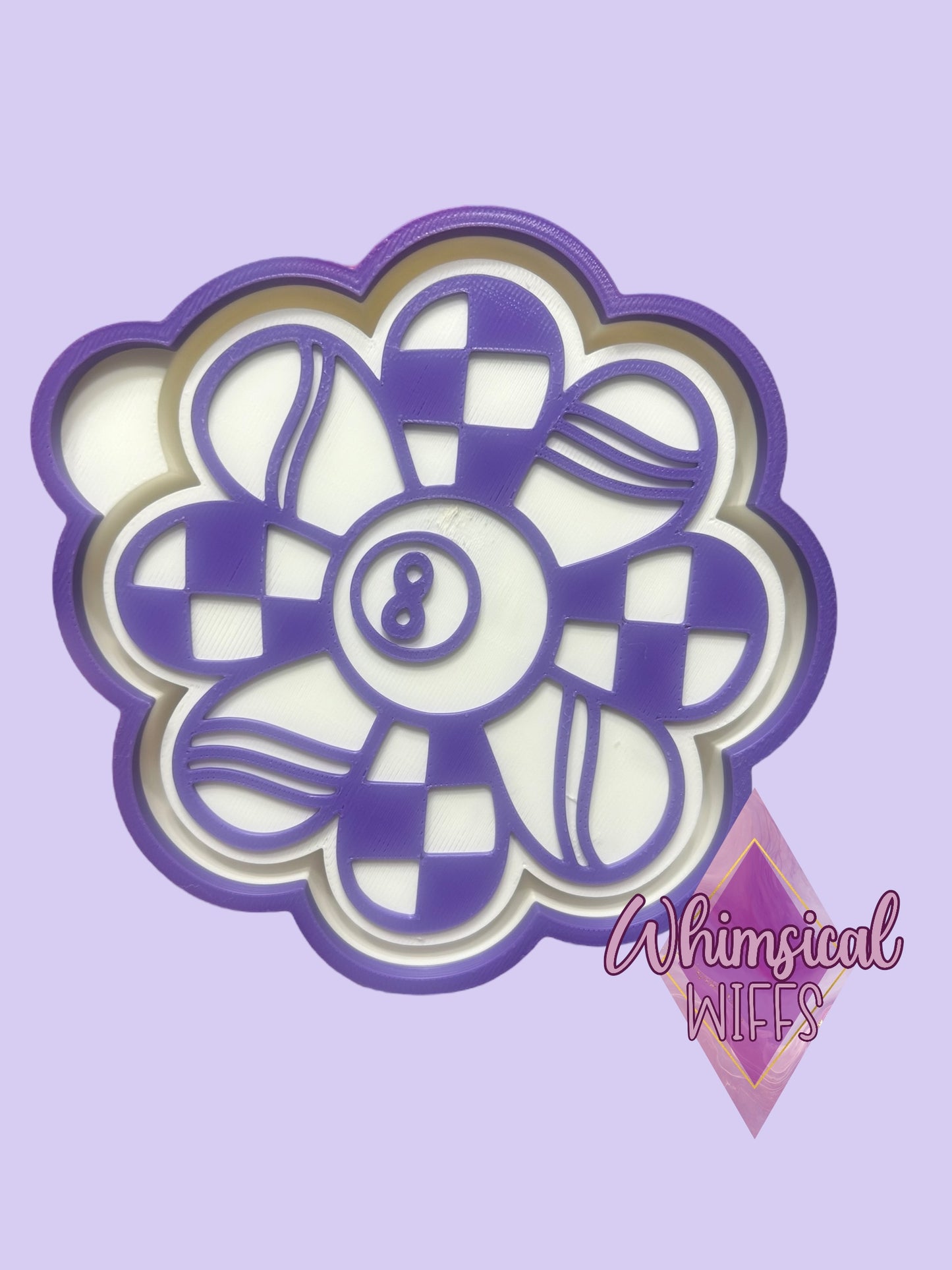 8 ball Groovy Flower Mold