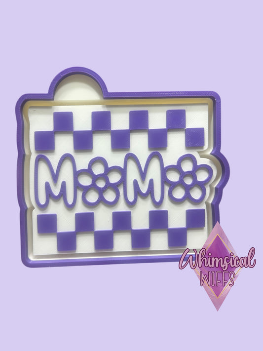 Checkerboard Floral Mama Mold