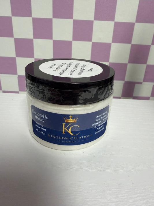 Oatmeal & Honey Whipped Tallow Balm – 2.5 oz