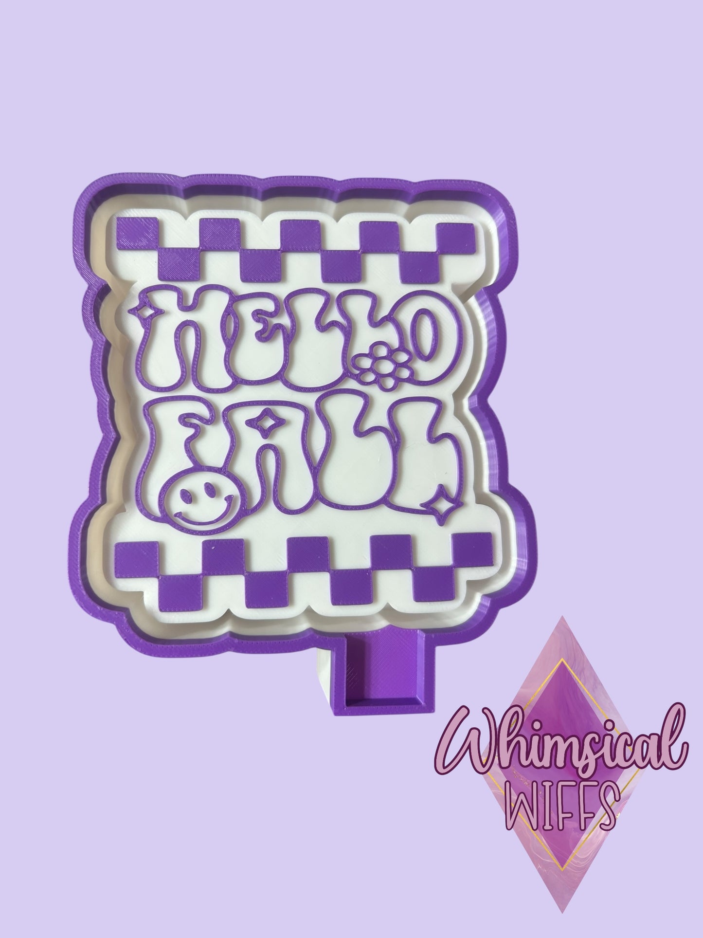 Checkered Hello Fall Mold