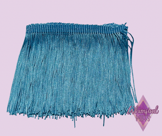 “Blue Chiffon” 4” Fringe