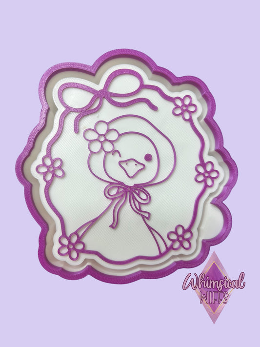 Girly Goose in a Bow frame Mold